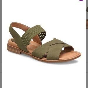 NIB-Comfortiva Olive Nubuck Sandals